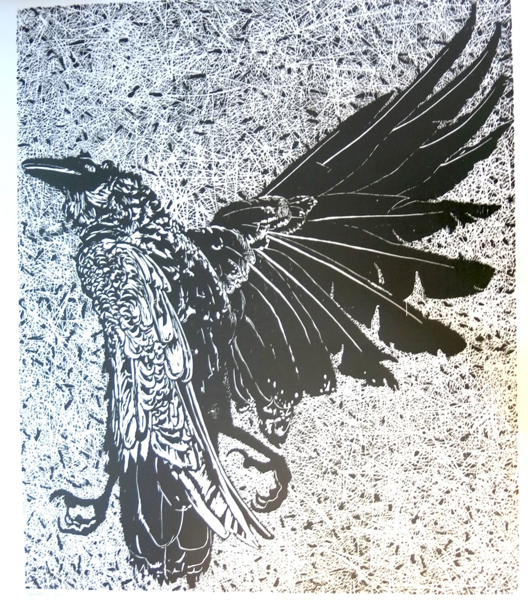 Elmer Schooley "Untitled - Dead Raven"