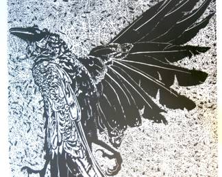 Elmer Schooley "Untitled - Dead Raven"