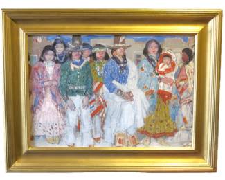 Leon Gaspard Indians At Market