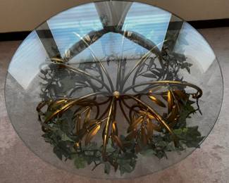 Italian Gold Leaves Coffee Table 1950’s