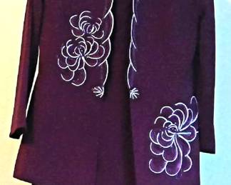 PURPLE EMBROIDERED SUIT/Skirt. Beautiful, stylish selection to choose from.