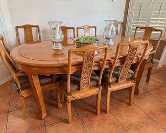 Teak Dining Set 8 chairs