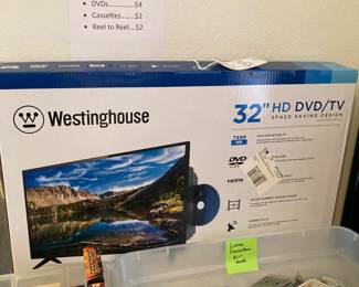 Westinghouse 32" TV/DVD combo, new in box
