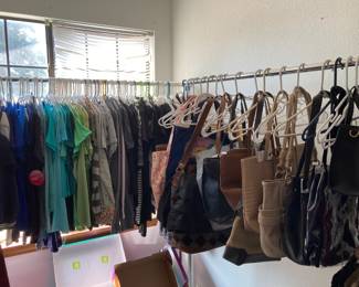 ladies' clothing and purses