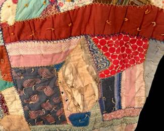 Antique Handmade Crazy Quilt