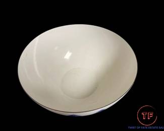 CATHRINE HOLM Norway Cobalt BLUE On White Arne Clausen Enamelware Lotus Bowl
