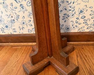 Antique Stickley Era Oak Plant Stand