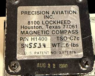 1980 Precision Aviation PAI-700 Vertical Card Compass