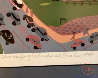Limited Edition "Warm October Day, University of Nebraska at Omaha, 1994" Serigraph by JUDITH WELK