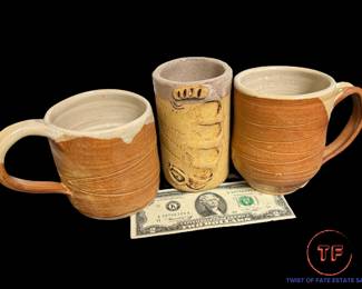 Handmade Signed Pottery Mugs/Cup
