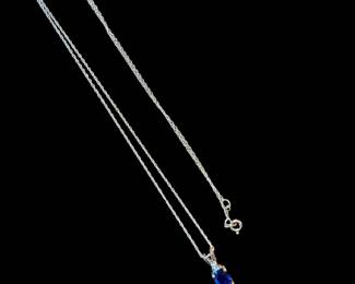10K GOLD Sapphire Necklace