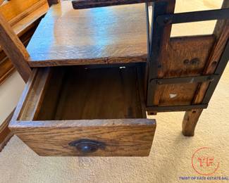 Antique Moulthrop Oak School Desk