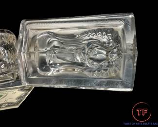 Vintage LE SMITH Glass Horse Bookends