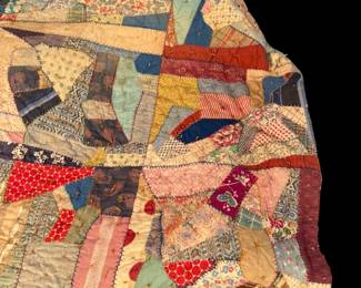 Antique Handmade Crazy Quilt