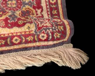 Vintage Hand Knotted Silk Rug