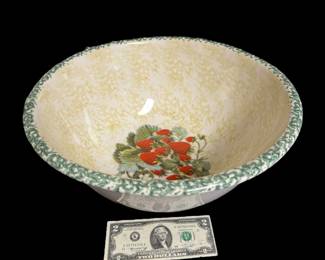 DUE TORRI Made in Italy Large Strawberry Serving Bowl