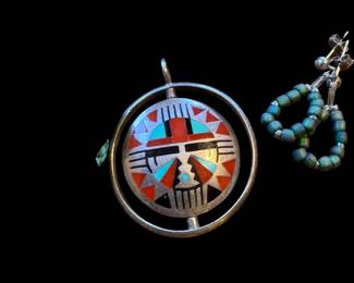 LOT - Southwestern Sterling SILVER and Turquoise Jewelry