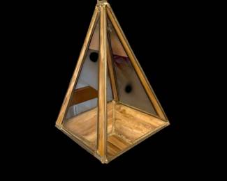 Slag Glass Pyramid Plant Holder