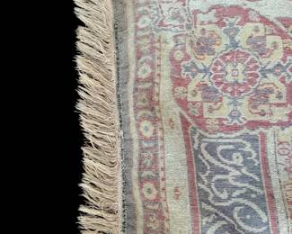 Vintage Hand Knotted Silk Rug