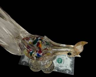 Murano Style Glass Art Pheasant