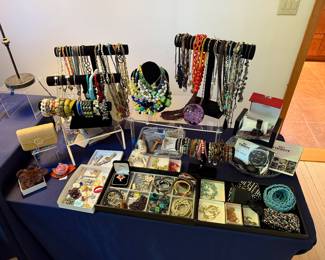 Assorted costume jewelry 