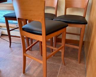 Set of 4 Vintage Italian Barstools by A. Sibau.