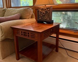 Mission style end table