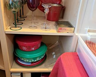 HOLIDAY TINS AND STEMWARE