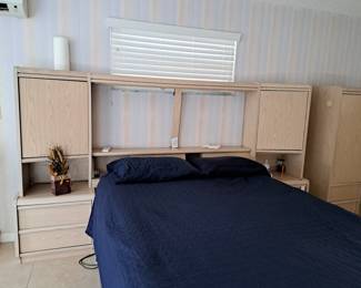 BED FRAME WITH LIGHTS AND STORAGE