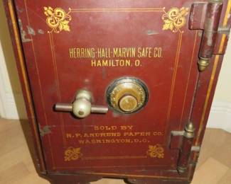 Antique Herring-Hall-Marvin Safe Co. Hamilton O. Floor Safe. Sold By R.P. Andrews Paper Co. Washington D.C.