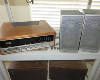 Sansui Stereo Tuner Amplifier Solid State 350 & Tr Teknika 8381 2 Way Speaker System