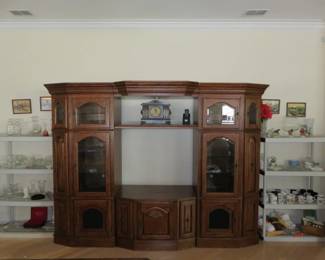 Lighted 3 Piece Wall Unit Entertainment Center
