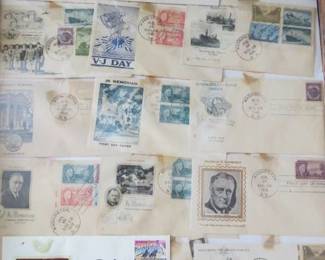 Stamp Collection First Day Covers (FDCs) 1940's-1960's