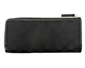 Gucci GG Black Zip Around Wallet