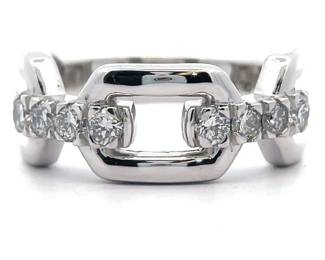 NEW! Chic 0.50 Carat Diamond Open Chain Link Ring