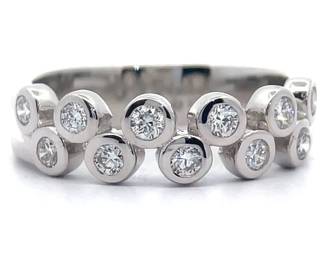 NEW! 0.50 Carat Diamond Bubble Bezel Ring