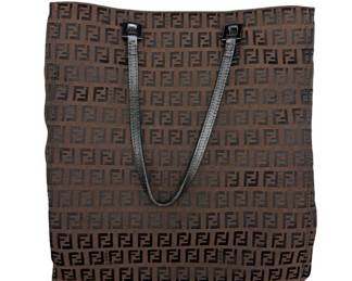 Fendi Brown Zucca Canvas Tote Bag