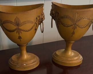 Pair of Tole Urns