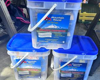 Mountain House MRE’s, buckets unopened