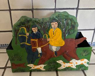 Painted Tin Planter