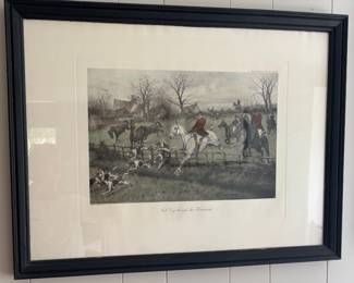 'Full Cry Through the Homestead' Print by George Wright