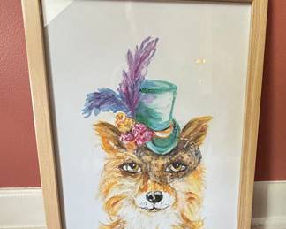 Colorful Fox in a Hat