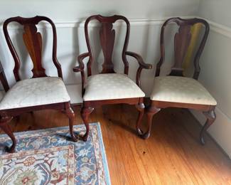 6 Queen Anne Style Dining Chairs