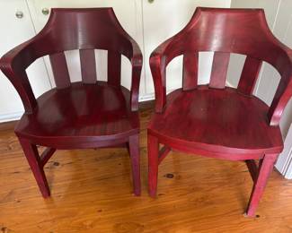 Pair of Grand Banker's Arm Chairs