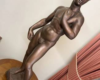 145 Vintage Metal David Statuemin