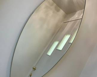 145 Italian Brass 1950s EyeShaped Mirrormin