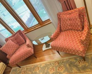 145 MCM Tapestry Armchairsmin