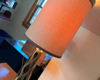 145 Tony Paul Walnut MCM Brass Table Lamp X2min