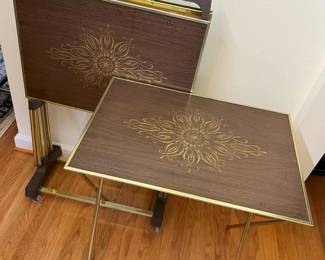 145 Vintage Folding TV Tray Caddy min