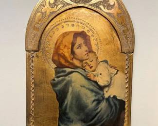 145 Madonna Of The Streets Wood Plaquemin